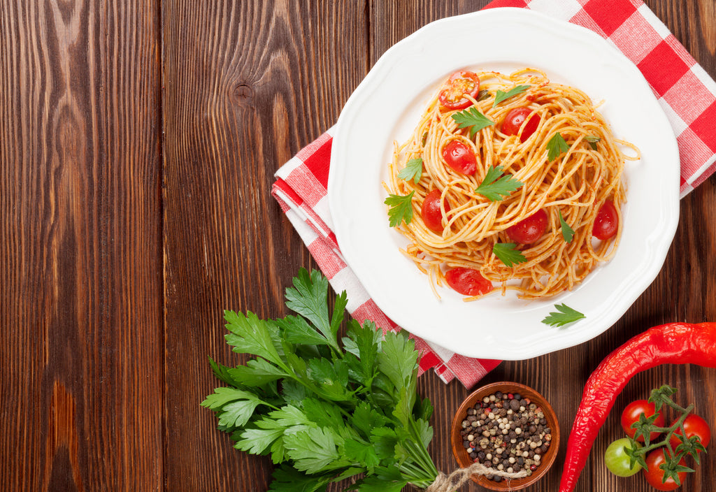 Spaghetti mit Cocktailtomaten und Balsamico