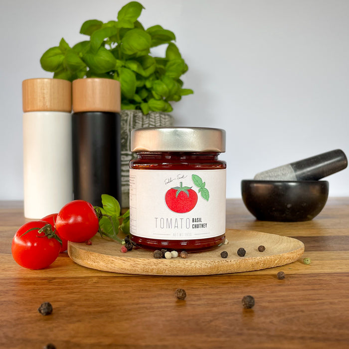 Tomaten Basilikum Chutney für Feinschmecker | Gourmet Relish (180g)