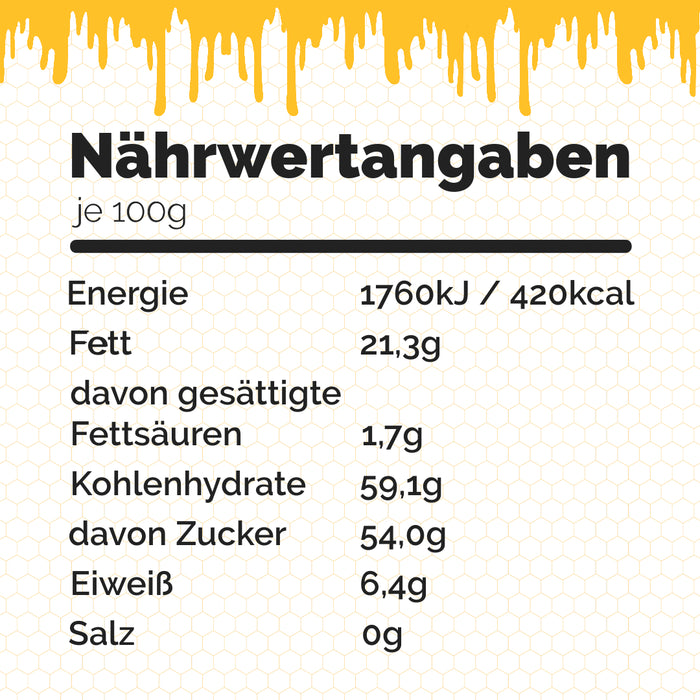 Akazienhonig Nuss-Probierset im Holzgestell (3x40g)